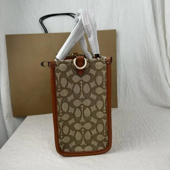 NWT Coach C5793 Dempsey Tote Signature Jacquard With Stripe And Patch - Picture 8 of 13